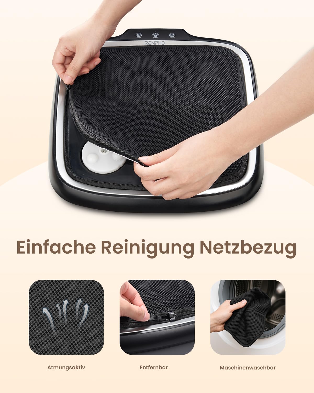 Massagegerät Schulter Nackenmassagegerät mit Wärme, Shiatsu Massagegerät mit 3D-Massage von tiefem Gewebe, Massage für Nacken, Rücken, Beine, Füße, Geschenke für Frauen, Geschenke für Männer
