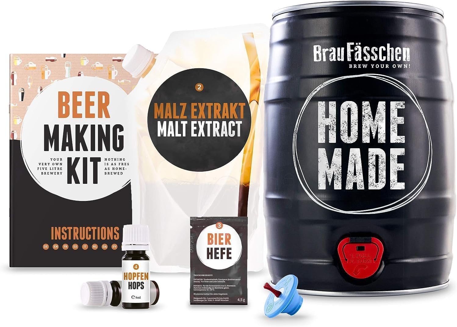 DIY Bierbrauen Set | Pils in 5 Liter Barrel | Bereit in 7 Tagen | Perfektes Geschenk! / NEU & OVP!