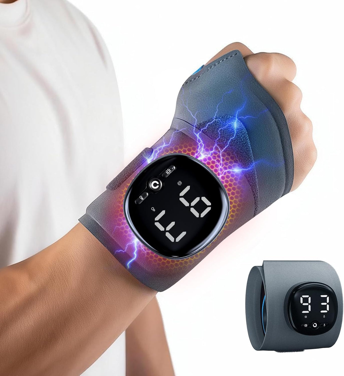Elektrische Handgelenk Bandagen mit Wärme & Massage, M