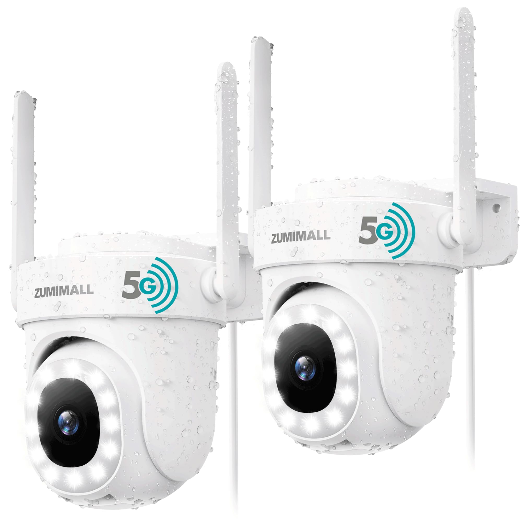 Überwachungskamera Aussen 5G/2,4GHz WLAN Kamera Überwachung aussen Kabelgebunden, 355°/90° PTZ, 24/7 Aufnahme,Nachtsicht,Cloud-Speicher,KI-Erkennung