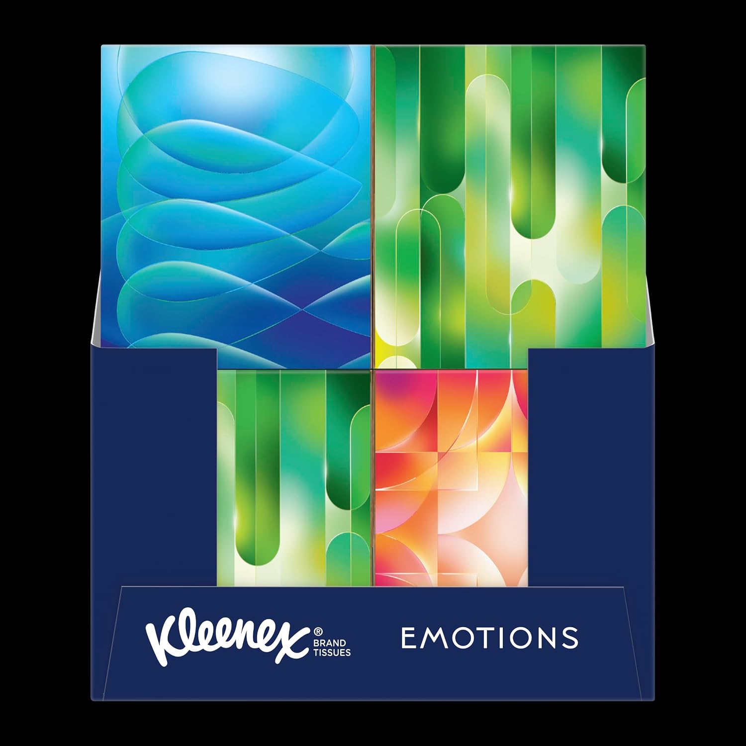 Kleenex Kosmetiktücher-Boxen, 3-lagig, Collection Würfel, 12x48 Tücher