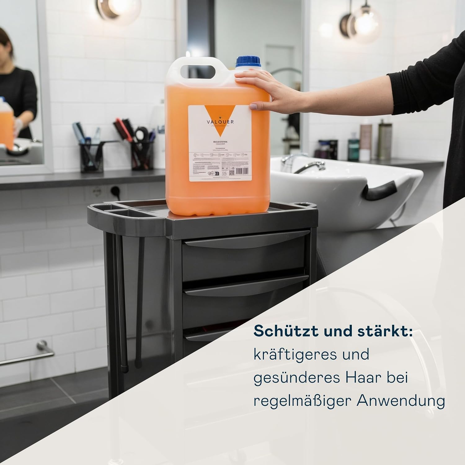 5 L Professionelle Shampoo Flasche | Stärkt und schützt das Haar | Tiefenreinigung und Geschmeidigkeit für alle Haartypen | Vegane Formel, silikonfrei