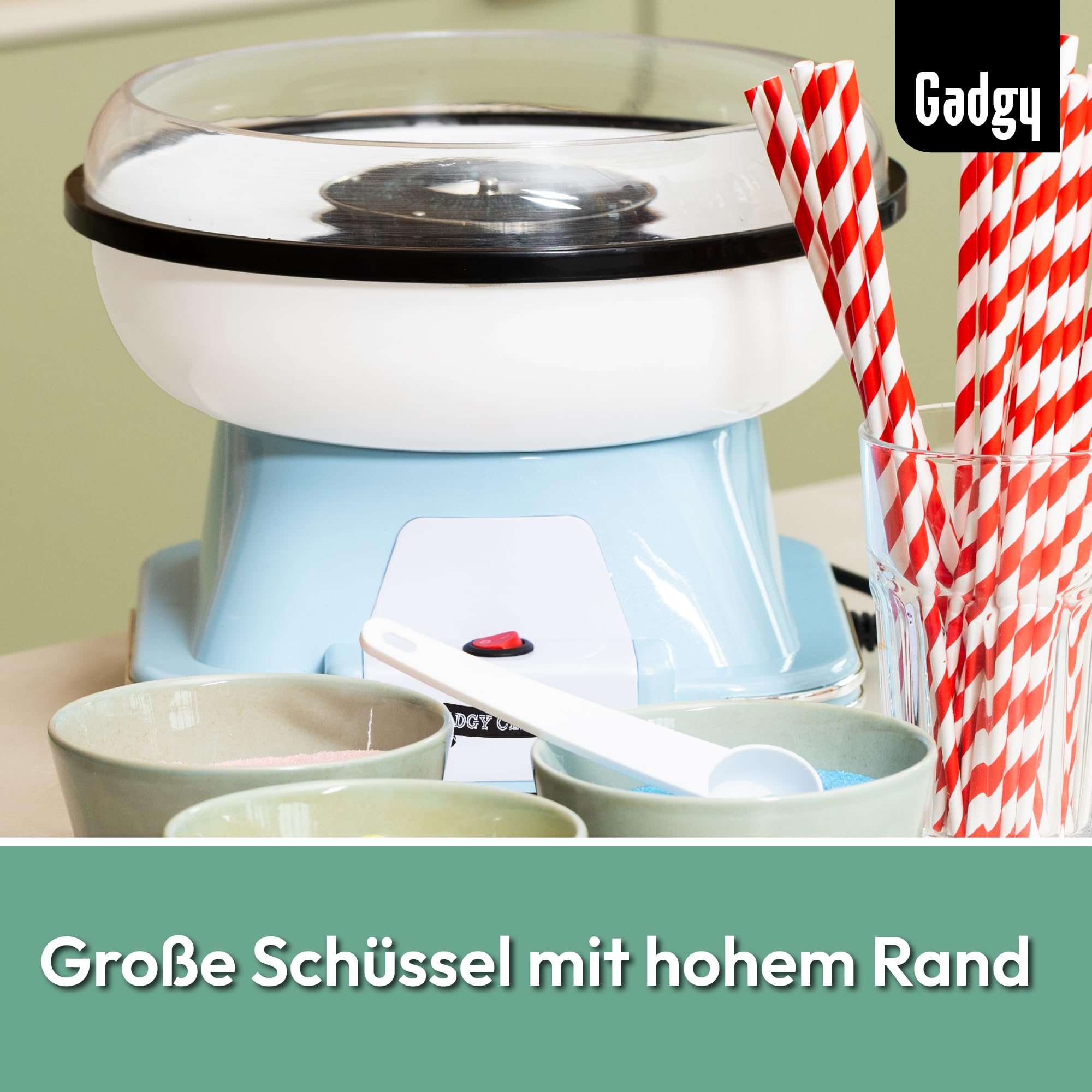 Zuckerwattemaschine für zuhause - Zuckerwatte Maschine für Zucker oder Bonbons - Cotton Candy Machine - Zuckerwatte für Kinderfest, Geburtstag und Party - Rosa