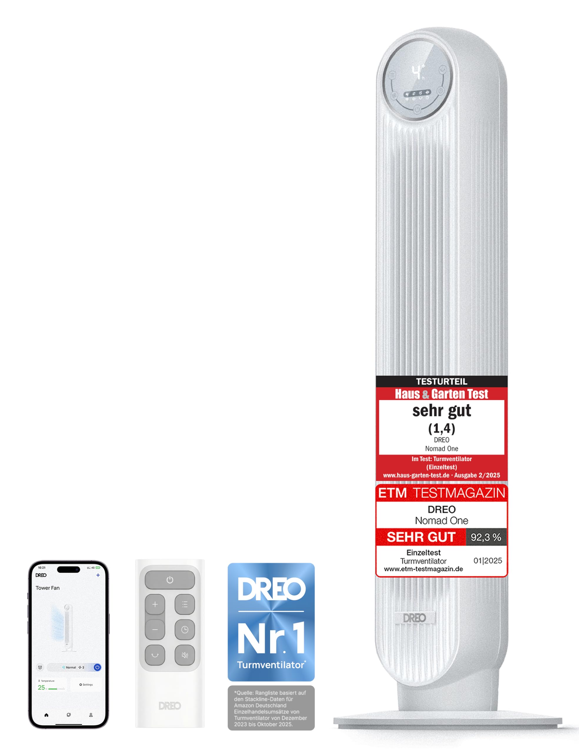 Leiser Turmventilator, 10 m Wurfweite 8 Geschwindigstufen 4 Modi 8 Std. Timer 90° oszillierende Ventilator mit Kühlung Fernbedienung für Schlafzimmer,Turmventilator 307, Schwarz