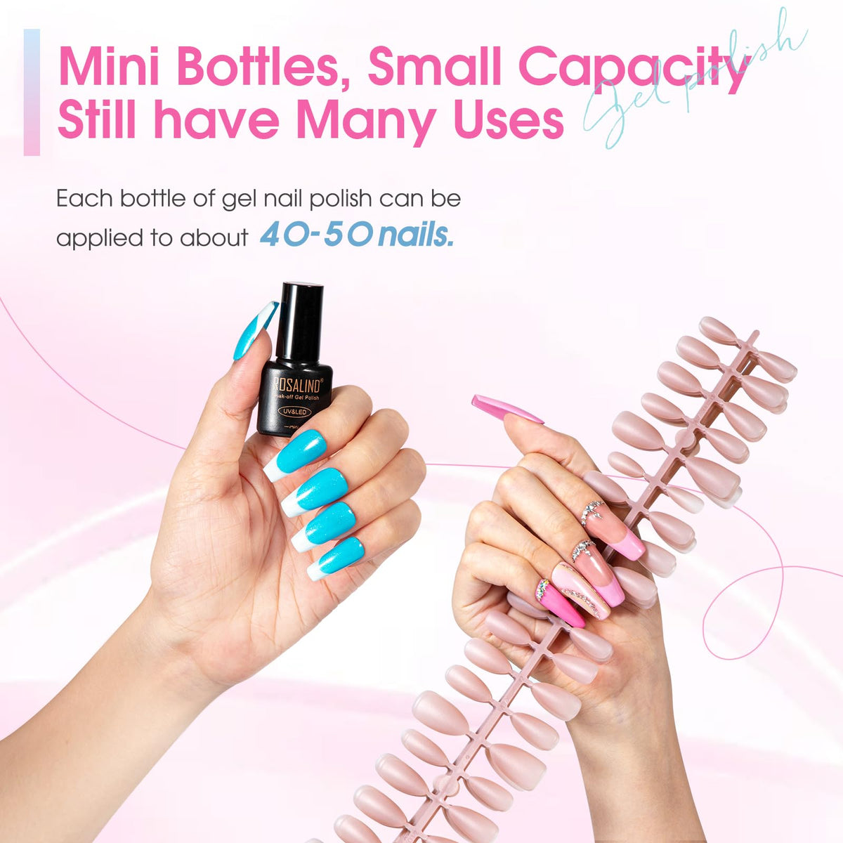 UV Nagellack Set Weiß Rosa Violett Rot Grün Blau Gel
