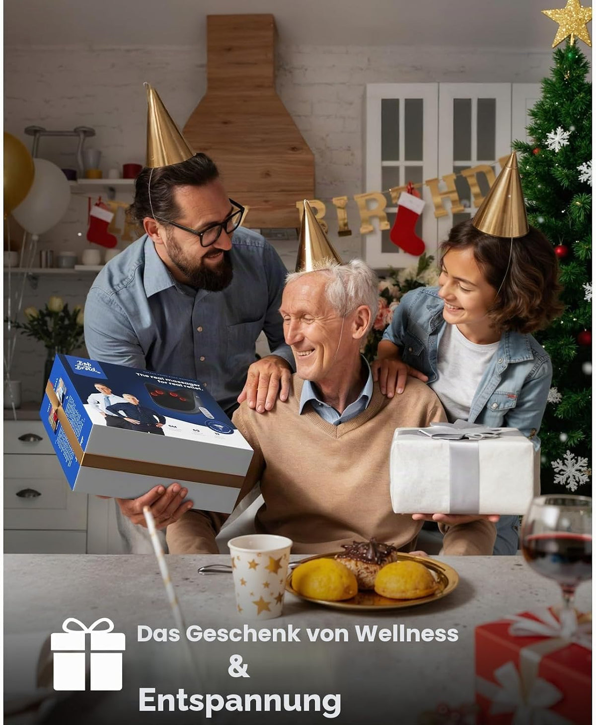 Rückenmassagegerät mit Wärmefunktion, Elektrisches Nackenmassagegerät mit Fernbedienung, Massagegerät für Nacken Schulter Lendenbereich, Entspannung für Zuhause Büro