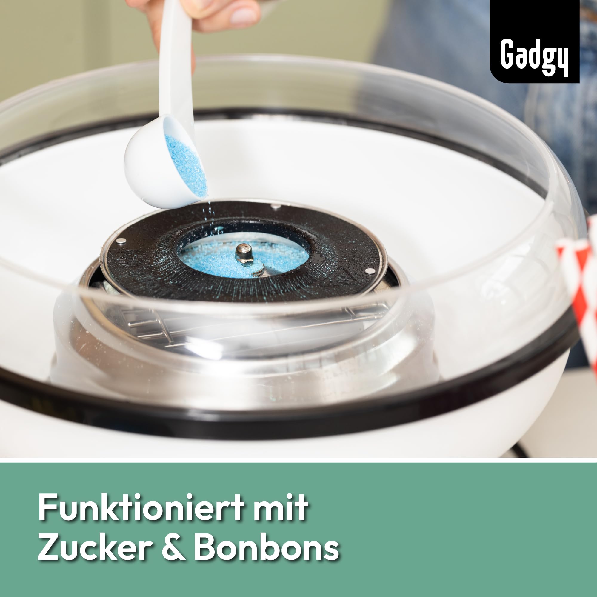 Zuckerwattemaschine für zuhause - Zuckerwatte Maschine für Zucker oder Bonbons - Cotton Candy Machine - Zuckerwatte für Kinderfest, Geburtstag und Party - Rosa