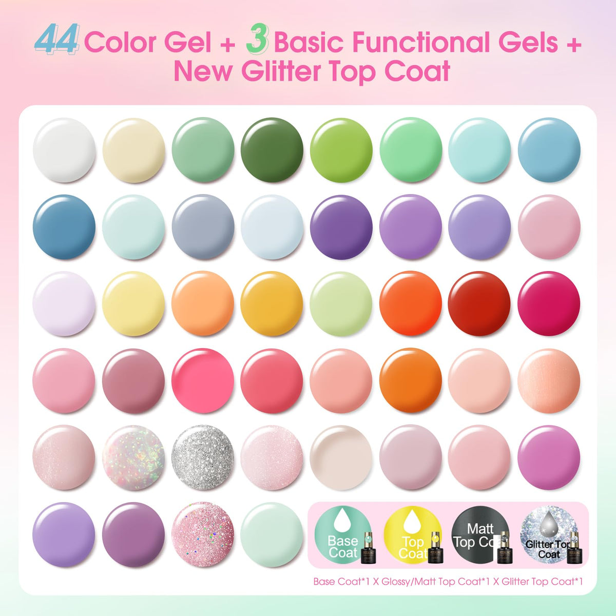 UV Nagellack Set Weiß Rosa Violett Rot Grün Blau Gel