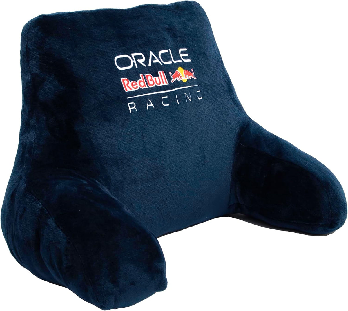 Oracle Red Bull Racing offiziell lizenziertes Kuschelkissen | Superweiches, marineblaues Armlehnenkissen im Stuhldesign | Ultra bequem | Shift-Design | Perfekt für jedes Schlafzimmer, auf dem Sofa