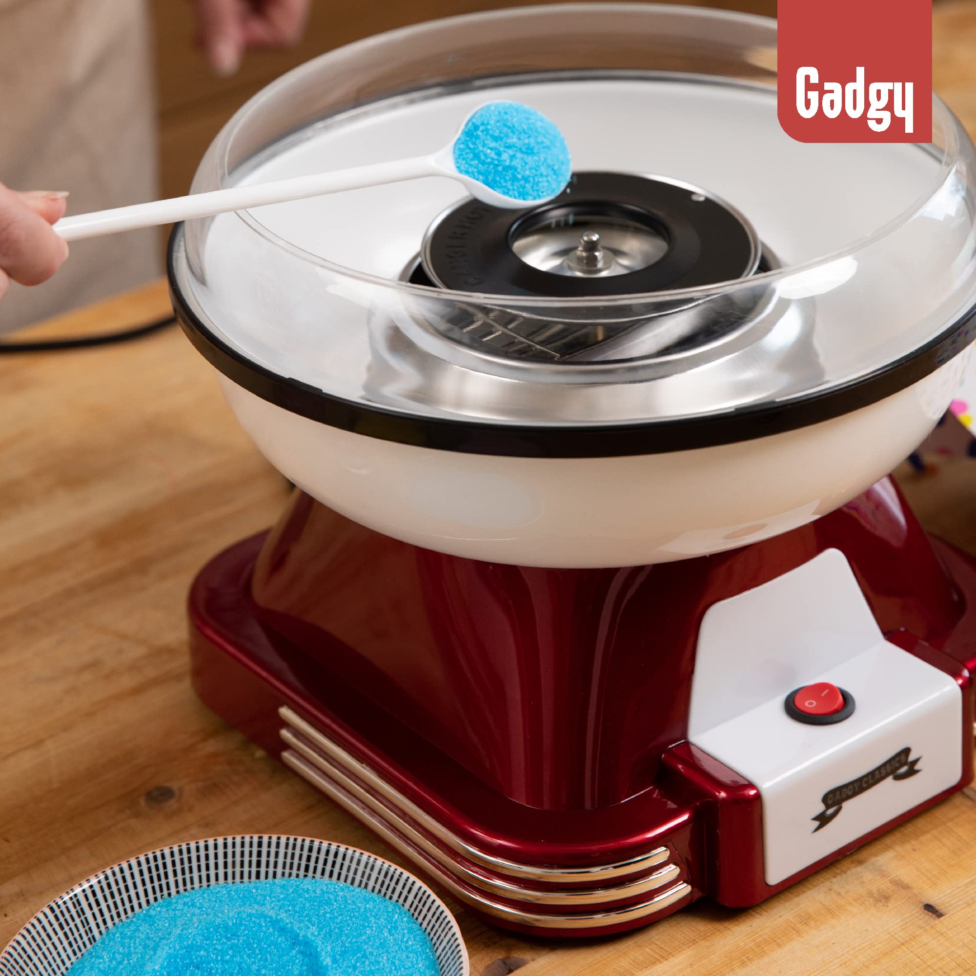 Zuckerwattemaschine für zuhause - Zuckerwatte Maschine für Zucker oder Bonbons - Cotton Candy Machine - Zuckerwatte für Kinderfest, Geburtstag und Party - Rosa