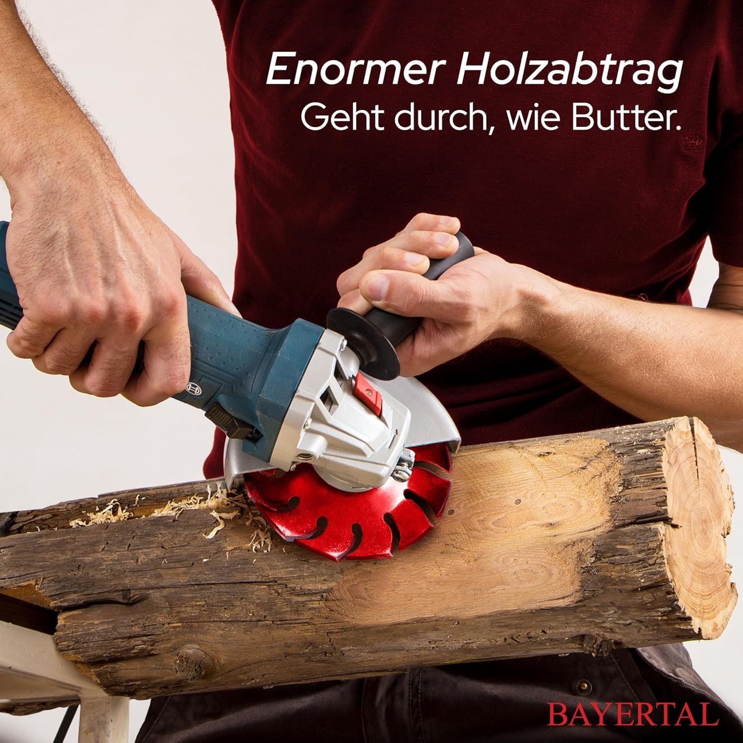Raspelscheibe 125mm – Holz Schleifscheibe für Winkelschleifer | Flexscheibe, Frässcheibe, Schleifscheibe, Holzfräse für schnelles Schleifen & Fräsen