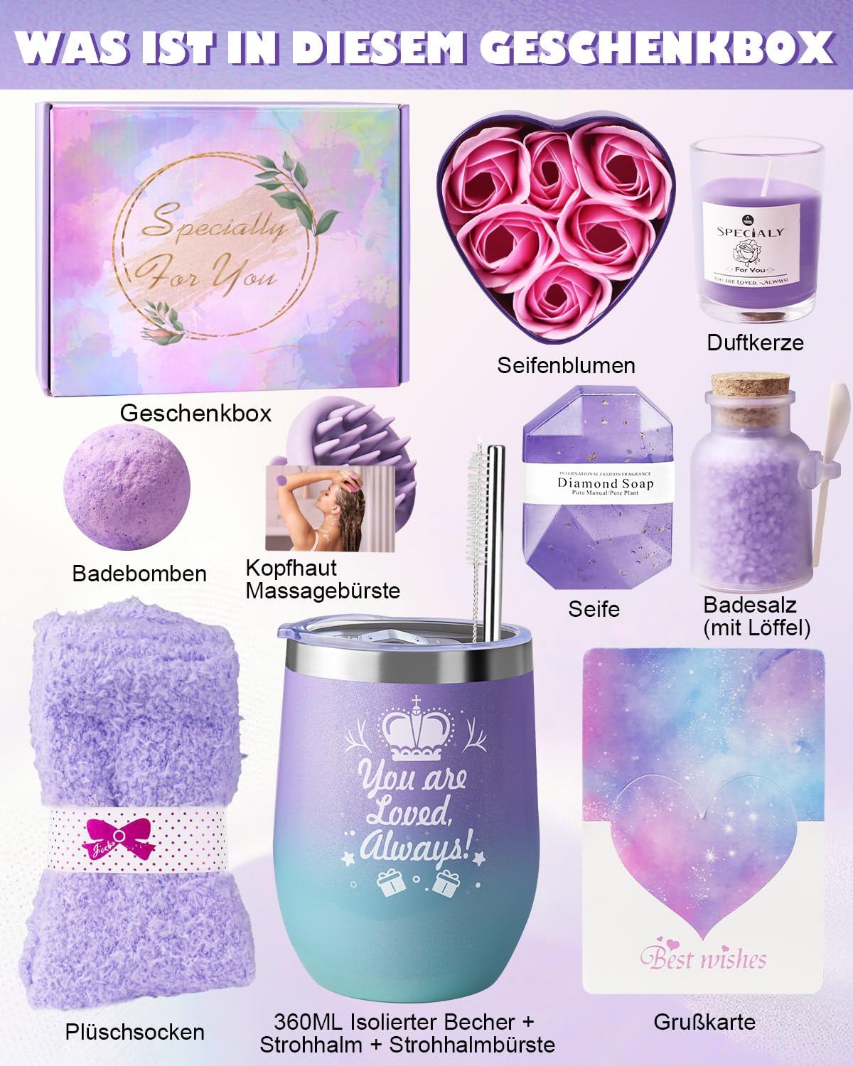 Geschenke für Frauen, Geburtstagsgeschenk für Frauen, Freundin, Geburtstag, Valentinstag, Muttertag, Weihnachtstag, Geschenkideen, Mama, Schwester, bestes Freundesgeschenkset