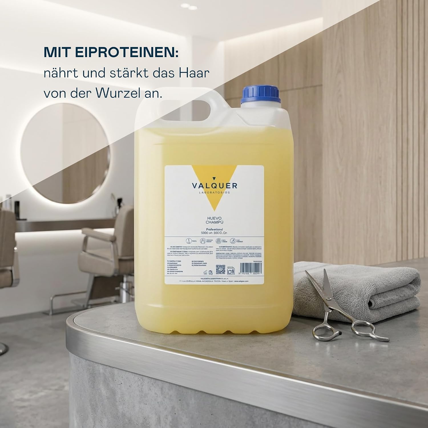 5 L Professionelle Shampoo Flasche | Stärkt und schützt das Haar | Tiefenreinigung und Geschmeidigkeit für alle Haartypen | Vegane Formel, silikonfrei