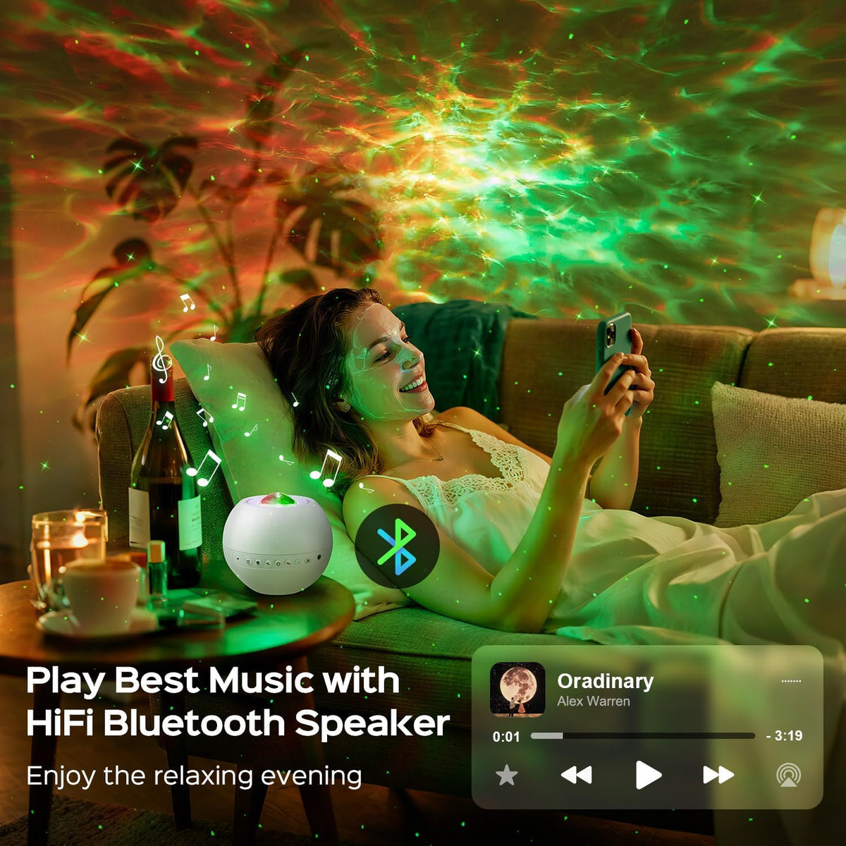 Sternenhimmel Projektor Galaxy Projector Geschenke Nachttischlampe