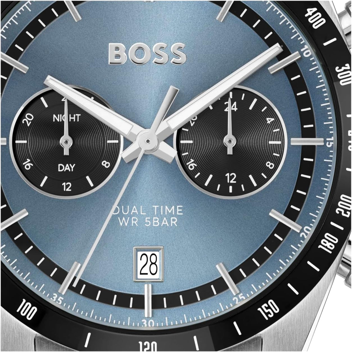 BOSS Multi Zifferblatt Quarz Uhr für Herren Kollektion TOURMASTER mit Silbernes Edelstahlarmband - 1514286