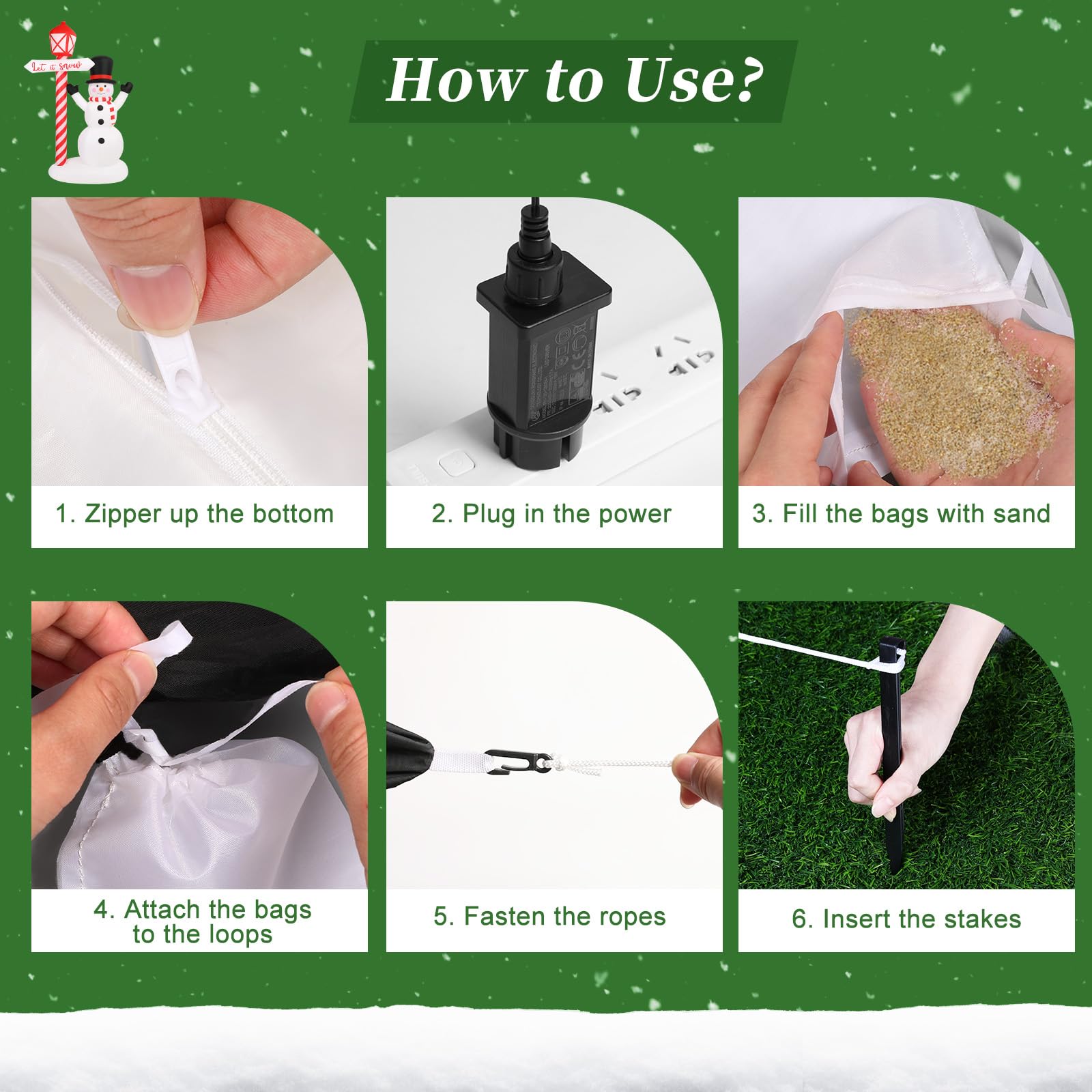 Aufblasbare Weihnachtsdeko, Riesiger Weihnachtsbaum Bogen mit 8 LED Leuchten, Wasserfest Beleuchtet Aufblasbar Weihnachtsdeko Aussen für Hof Garten Feiertag Weihnachtsdekoration