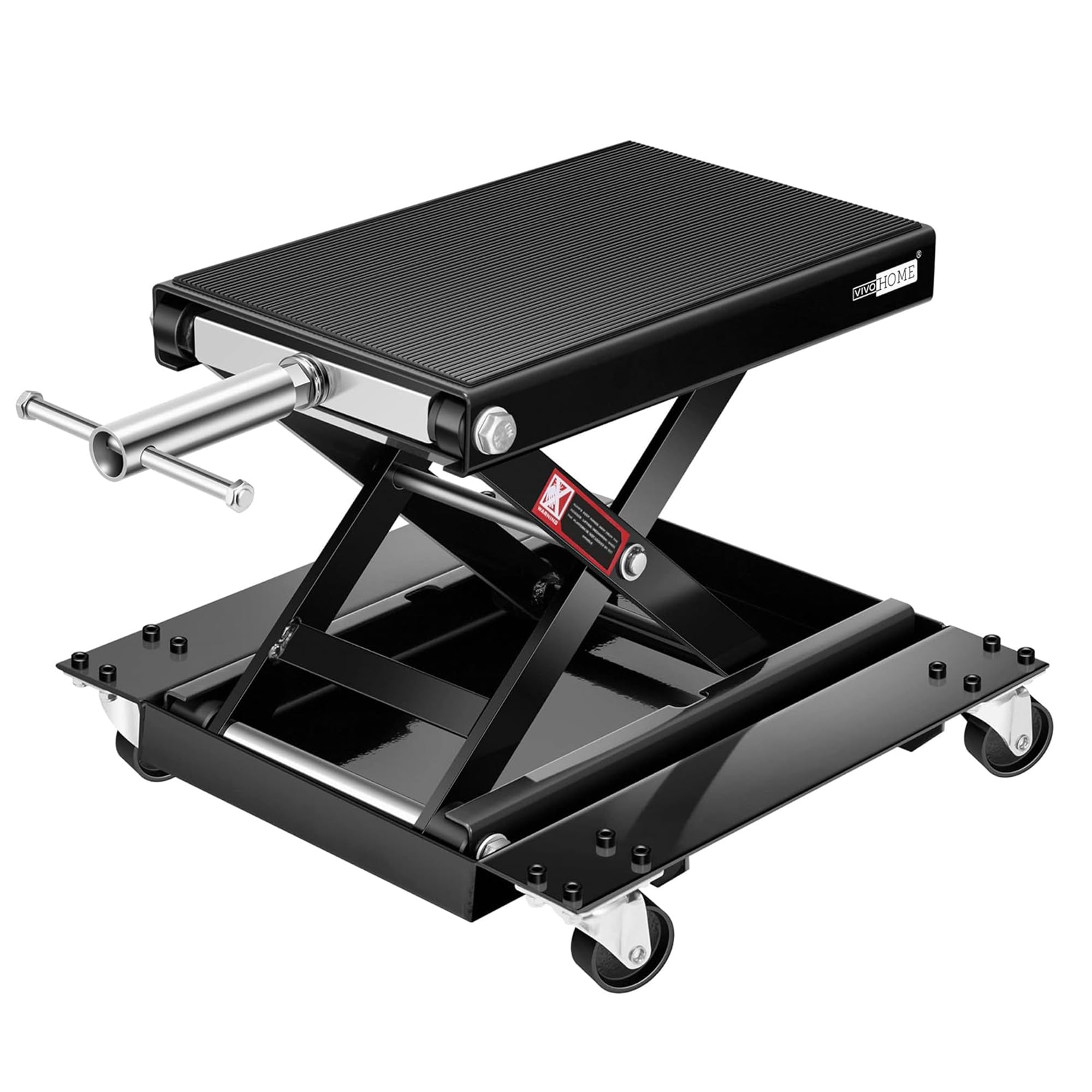 Motorrad Lift 500 kg Stahl-Schereheber mit breitem Deck und Kurbel für Motorräder Off-Road-Fahrzeuge Schmutzfahrräder