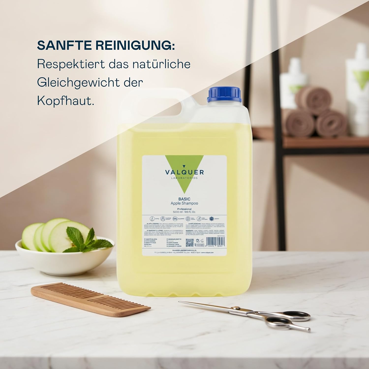 5 L Professionelle Shampoo Flasche | Stärkt und schützt das Haar | Tiefenreinigung und Geschmeidigkeit für alle Haartypen | Vegane Formel, silikonfrei