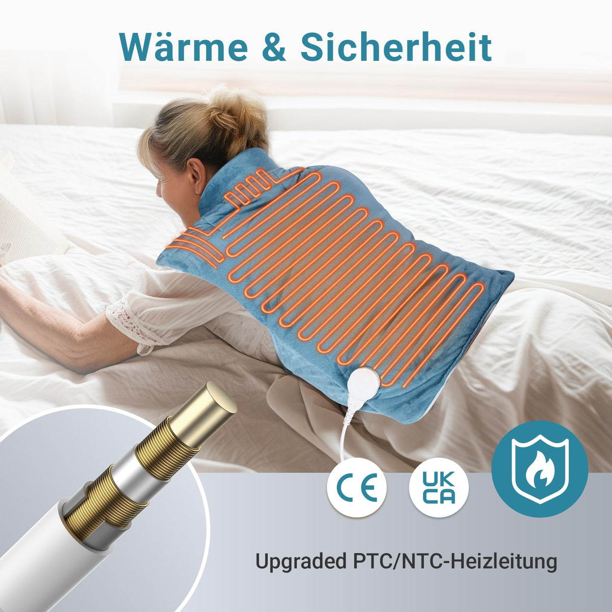 Heizkissen für Nacken Schulter mit 9 Wärmestufen Wärmekissen pad