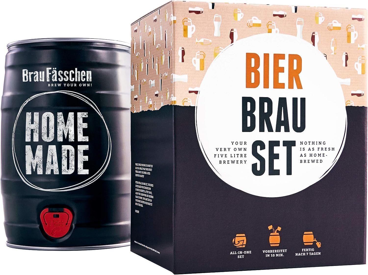 DIY Bierbrauen Set | Pils in 5 Liter Barrel | Bereit in 7 Tagen | Perfektes Geschenk! / NEU & OVP!