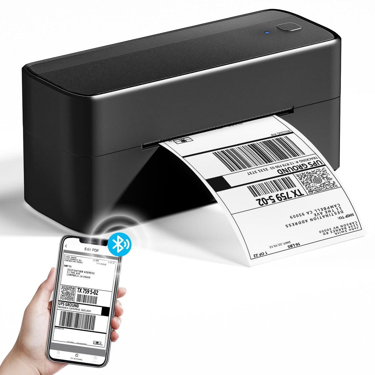 Bluetooth DHL Etikettendrucker, Label Printer - Thermodrucker