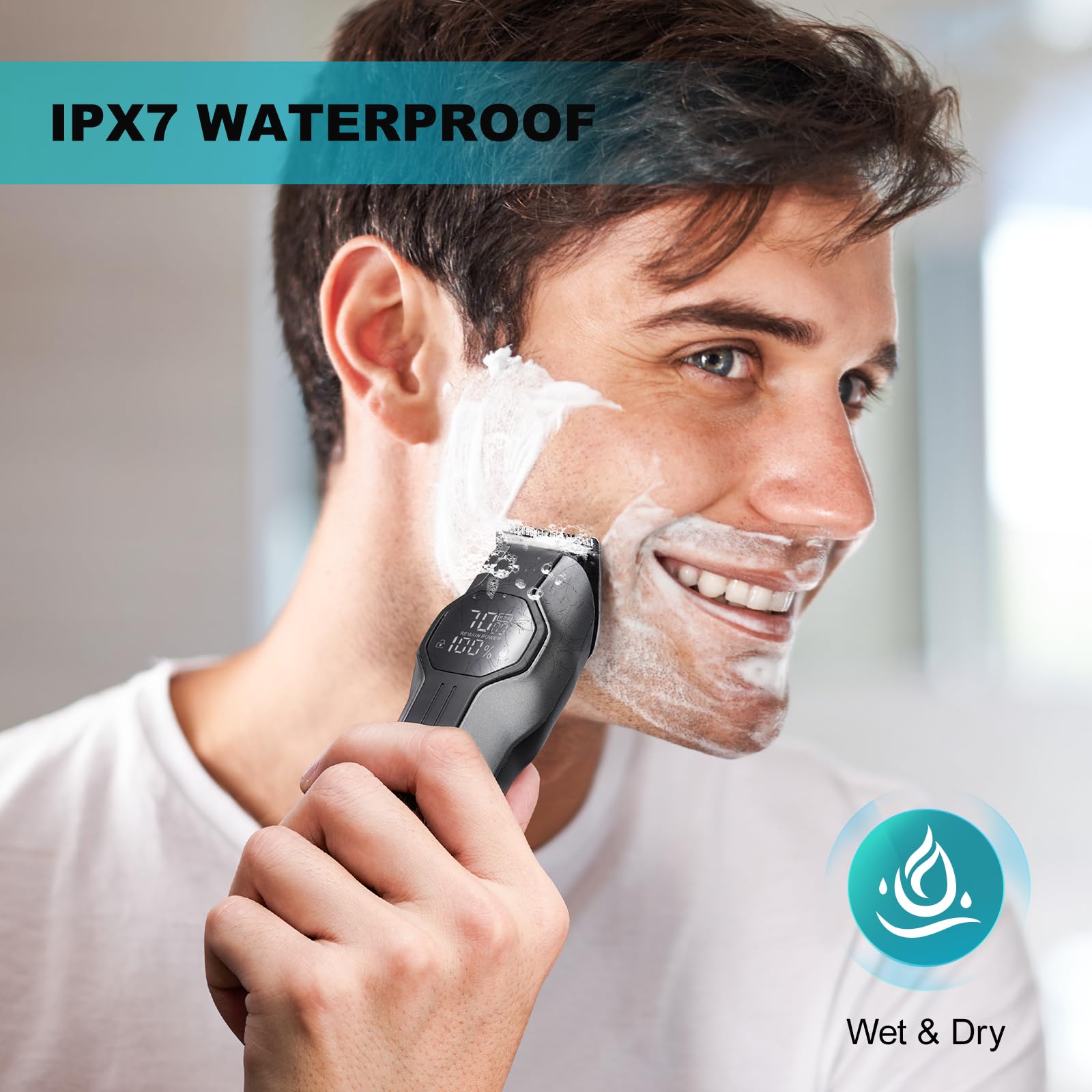 Glatzen Rasierer Herren, kensen Kopfrasierer Glatze Wasserdicht Head Shaver 5D Beweglicher Kopf Rasierer Herren Magnetischer Glatzenschneider Trocken-Und Nassrasur Bald Shaver Typ-C-Anschluss