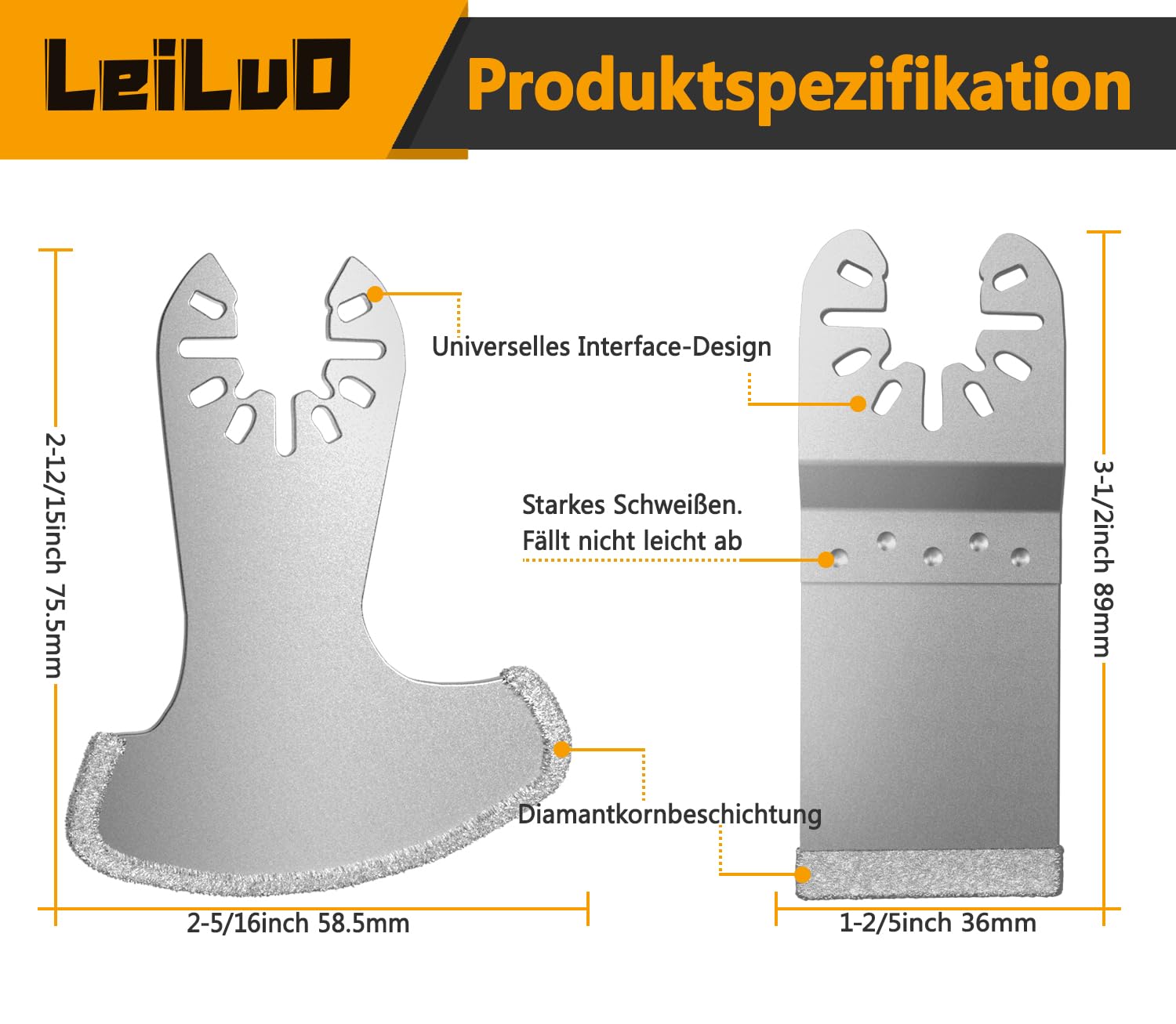 155-teiliges Oszillierendes Multitool Zubehörset Schneiden Schleifen Verfugen Universelle Oszillierende Sägeaufsätze mit Aufbewahrungstasche Kompatibel mit DeWalt Dremel Makita und Mehr