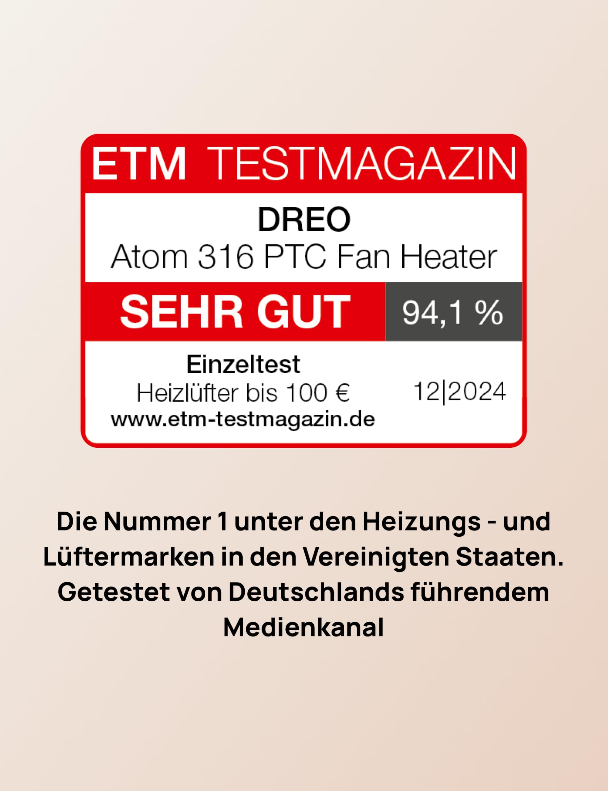 Energiesparender Heizlüfter, 34 dB Leiser 1500W Elektrischer PTC Keramik, Thermostat, Überhitzungs- & Kippschutz, 12 Std. Timer, Elektroheizung für Räume Schlafzimmer, Heater 316, Gold