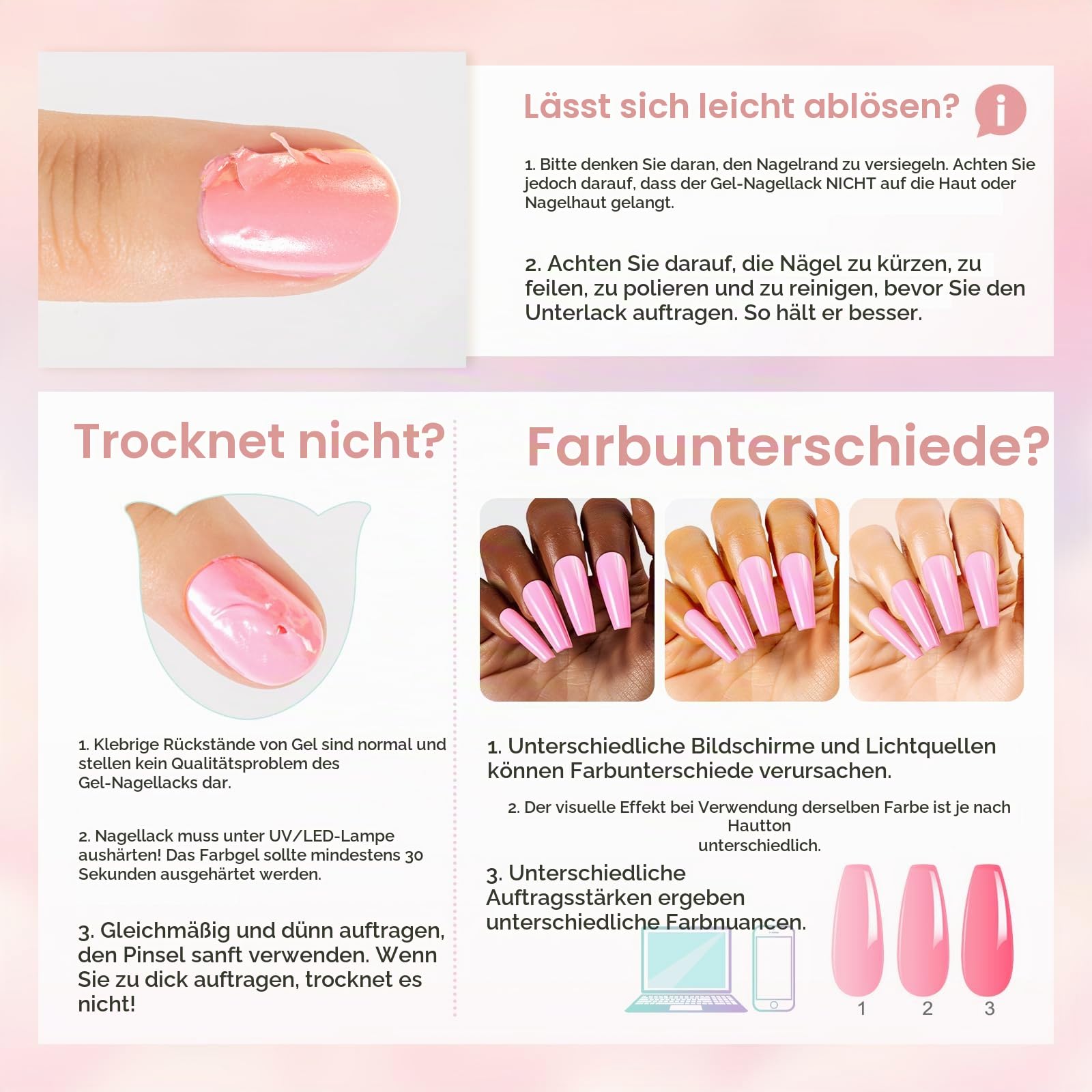 UV Nagellack Thermo 6 Farben UV Gellack Farbwechsel Gel Nagellack