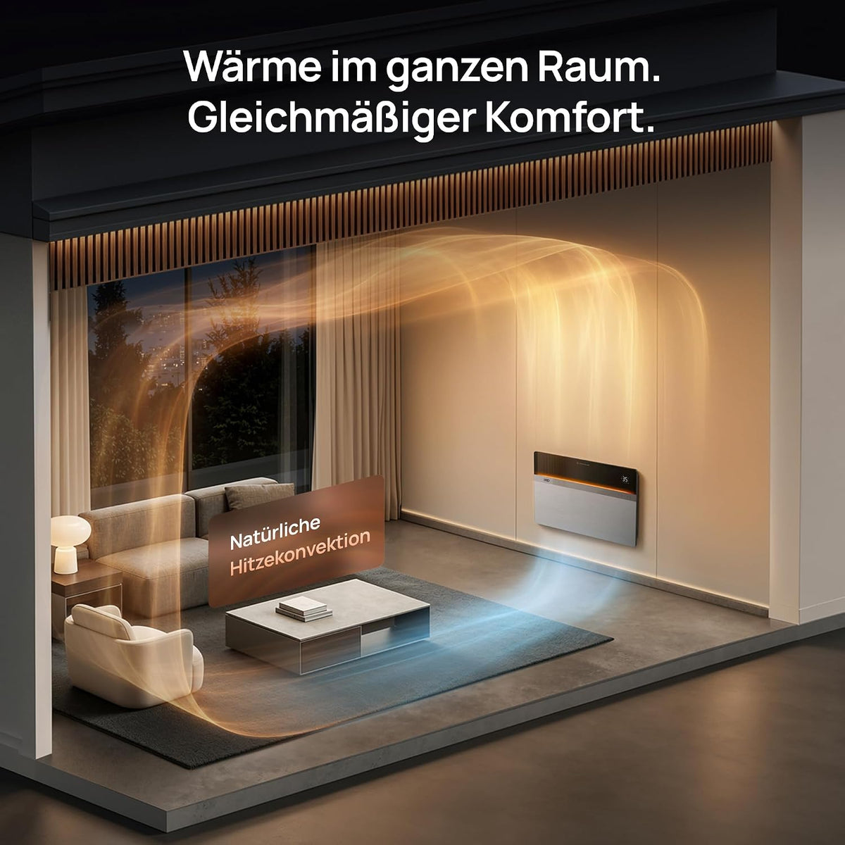 Smart Konvektorheizung, 2000W Heizlรผfter fรผr Groรe Rรคume