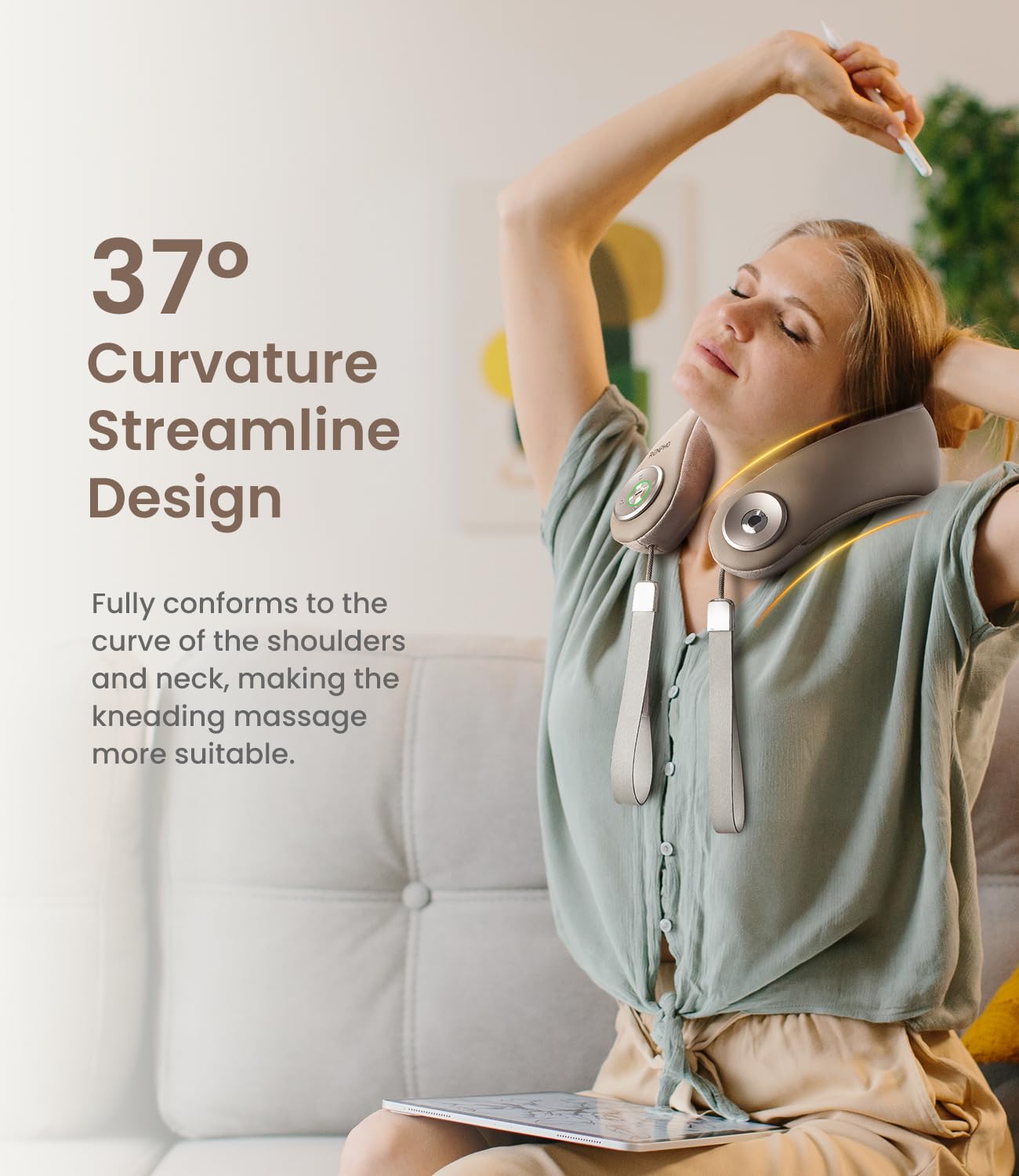 Massagegerät Schulter Nackenmassagegerät mit Wärme, Shiatsu Massagegerät mit 3D-Massage von tiefem Gewebe, Massage für Nacken, Rücken, Beine, Füße, Geschenke für Frauen, Geschenke für Männer