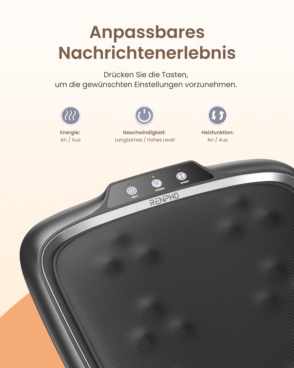 Massagegerät Schulter Nackenmassagegerät mit Wärme, Shiatsu Massagegerät mit 3D-Massage von tiefem Gewebe, Massage für Nacken, Rücken, Beine, Füße, Geschenke für Frauen, Geschenke für Männer