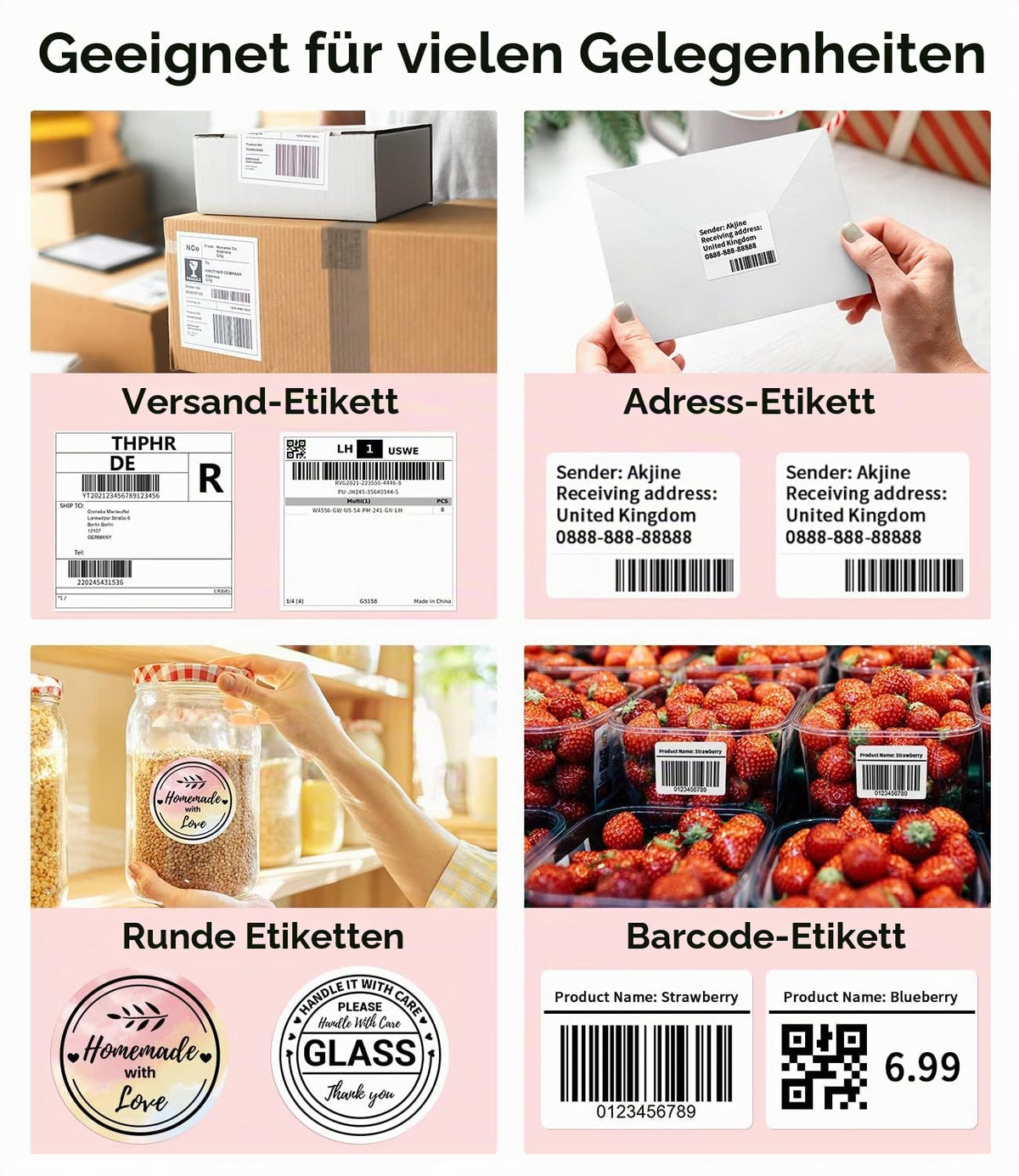 Bluetooth DHL Etikettendrucker, Label Printer - Thermodrucker