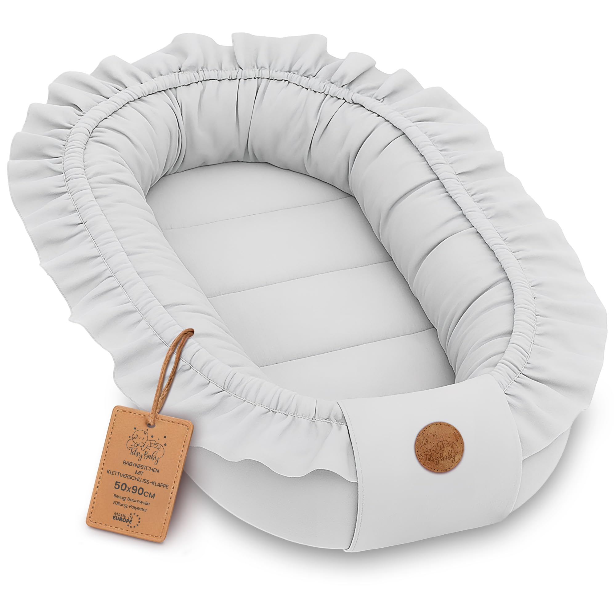 Babynest Babynestchen Neugeborene 90 x 50 cm baby nestchen tragbar nest fĂŒr bett kinder kuschelnest coccon fĂŒr Jungen und MĂ€dchen
