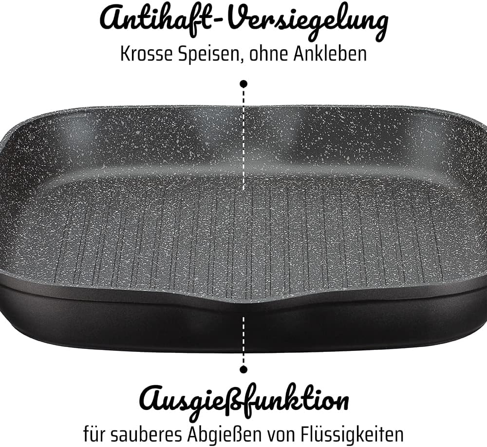 Gourmet Granit 3-teiliges Pan Set aus Aluminium / Schwarz / NEU & OVP