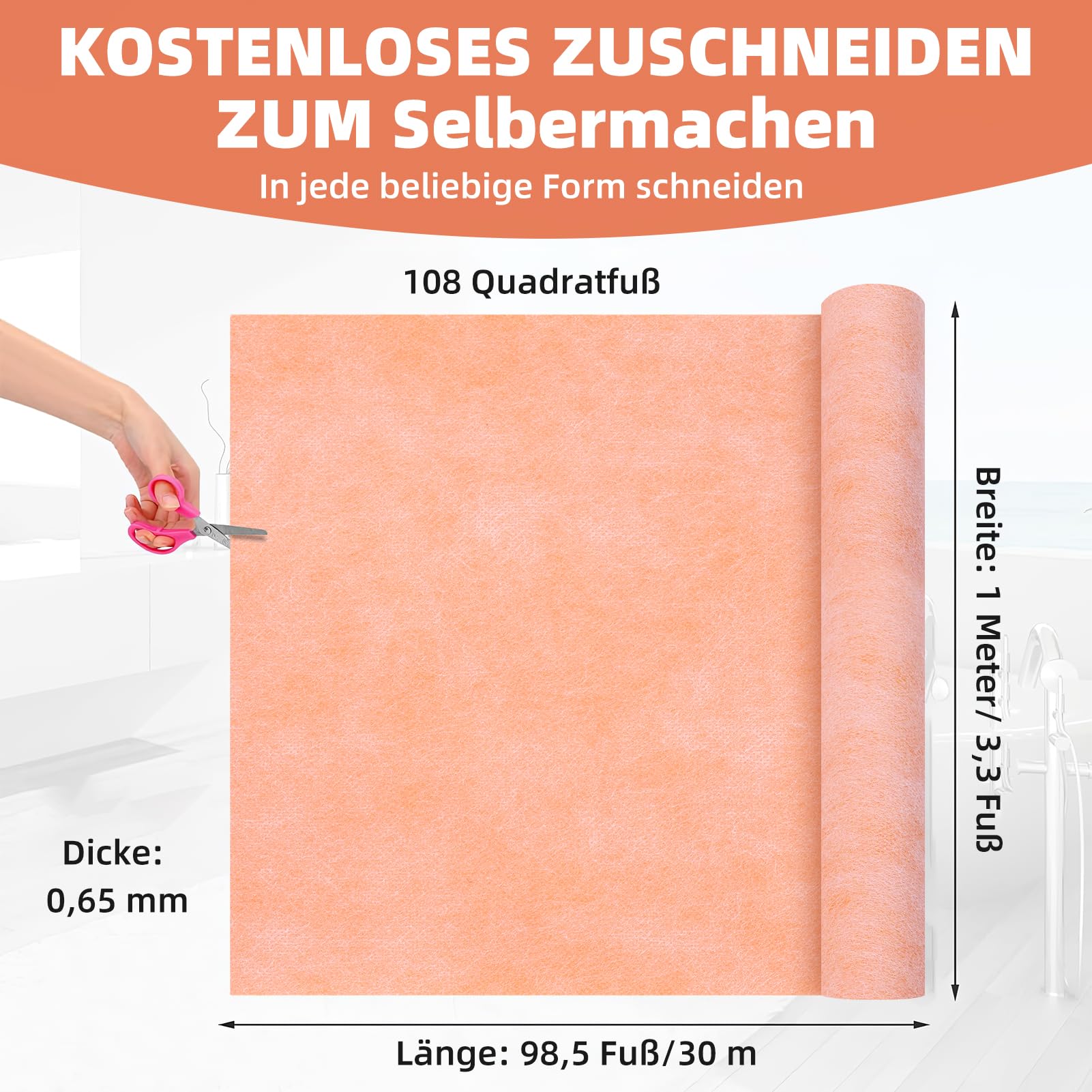 10 x Abdichtungs-Rollen à 30 m2 - Dichtbahnen - Abdichtung Duschen/Terrassen - NEU & OVP! - Direkt ab Lager Schweiz!
