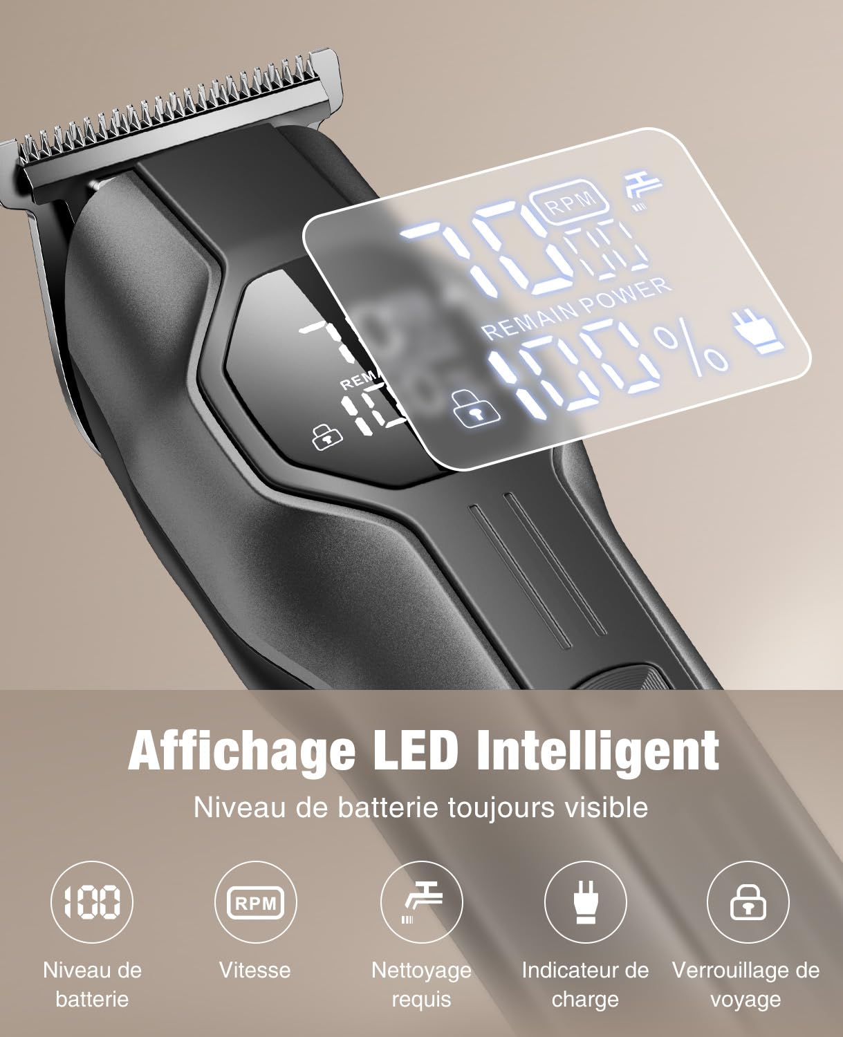 kensen Barttrimmer für Herren, All-in-One, Multistil-Trimmer, 12 in 1, 210 Minuten Akkulaufzeit, Körperhaartrimmer, Nase, Bart, wasserdicht, IPX7, USB-C, LED-Display, für Kopf bis Fuß, 6000/7000 U/min