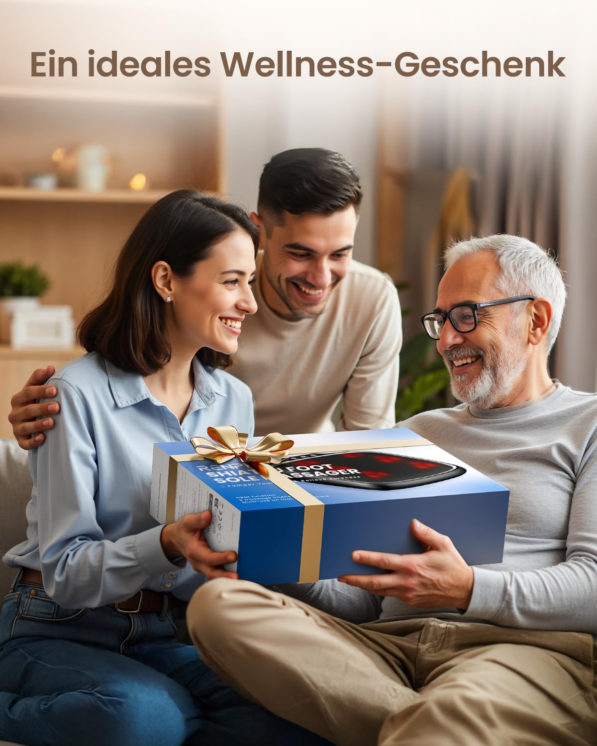 Massagegerät Schulter Nackenmassagegerät mit Wärme, Shiatsu Massagegerät mit 3D-Massage von tiefem Gewebe, Massage für Nacken, Rücken, Beine, Füße, Geschenke für Frauen, Geschenke für Männer