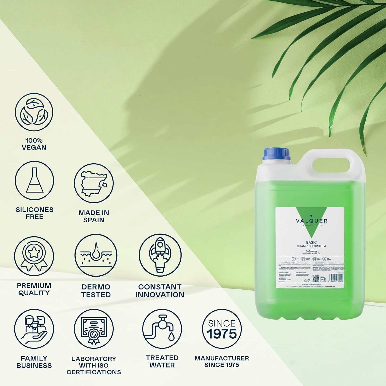5 L Professionelle Shampoo Flasche | Stärkt und schützt das Haar | Tiefenreinigung und Geschmeidigkeit für alle Haartypen | Vegane Formel, silikonfrei
