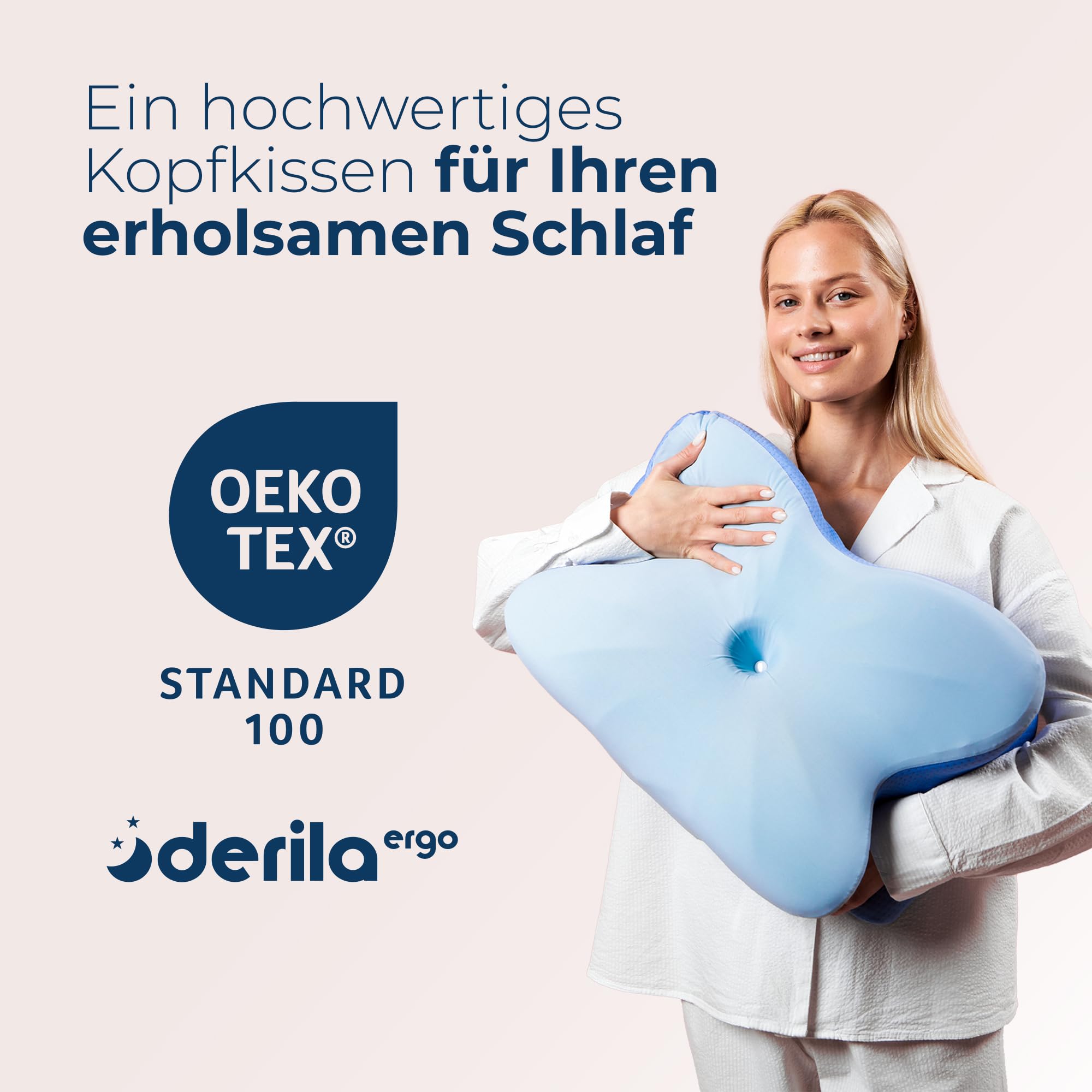 Ergo Halskissen, Memory Schaumkissen, Halsstütze Kissen, Ergonomisches Kissen, Kissen für Seiten, Rücken- und Bauchschläfer