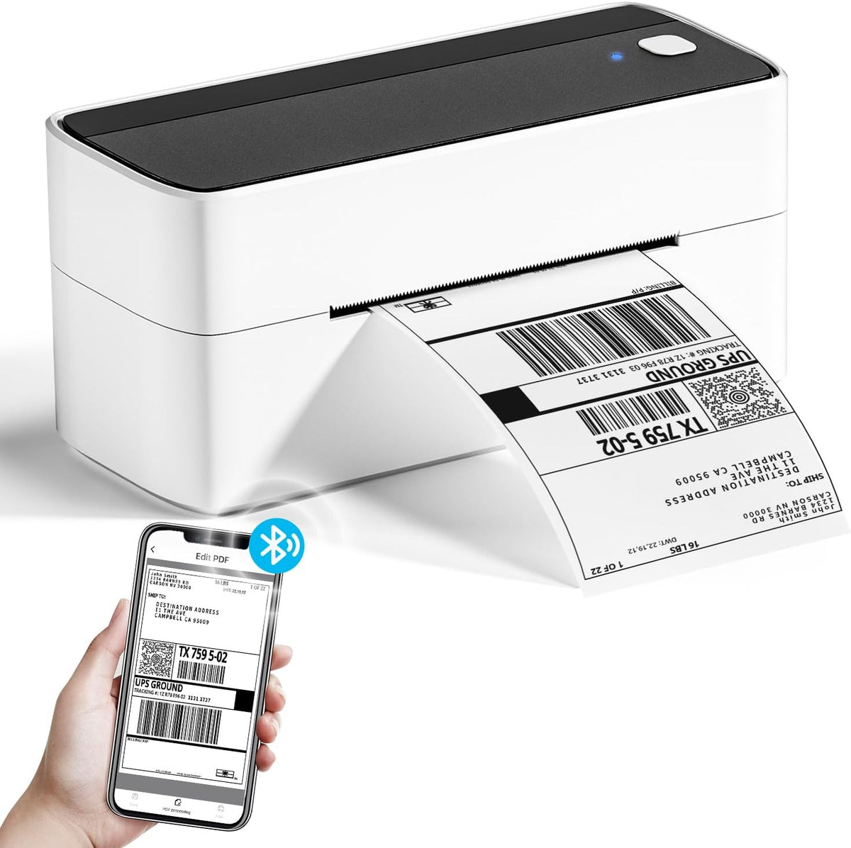 Bluetooth DHL Etikettendrucker, Label Printer - Thermodrucker