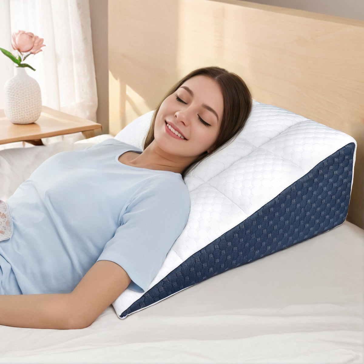 30cm Keilkissen für Bett und Sofa, Bettkeil aus Memory-Schaum