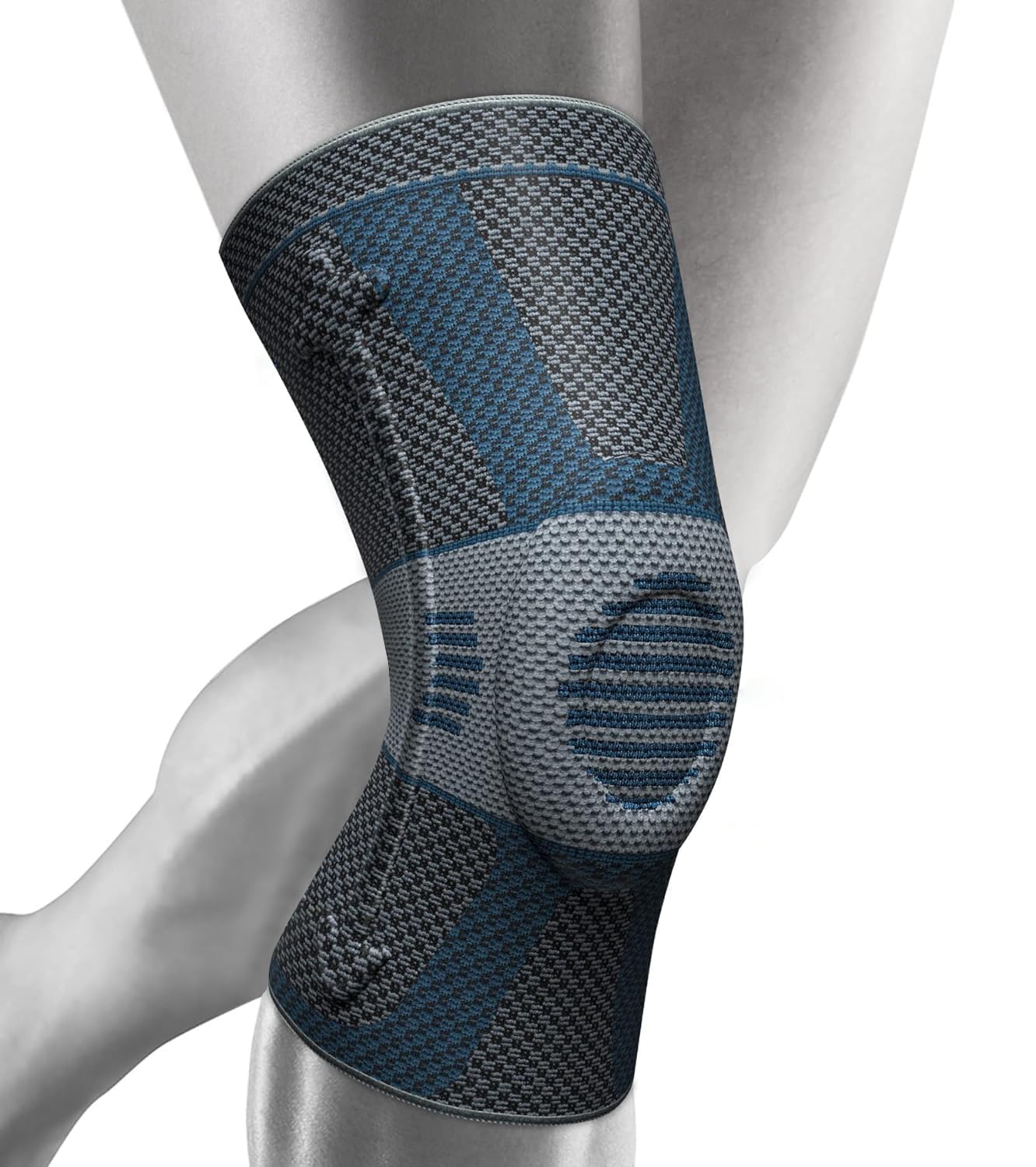 Kniestütze, Komprimierte Kniebandage mit Patella Gel Pads & Feder Seitenstabilisatoren, Medizinischer Knieschützer für Laufen, Meniskusriss, Arthritis, Gelenkschmerzlinderung, ACL, Erholung