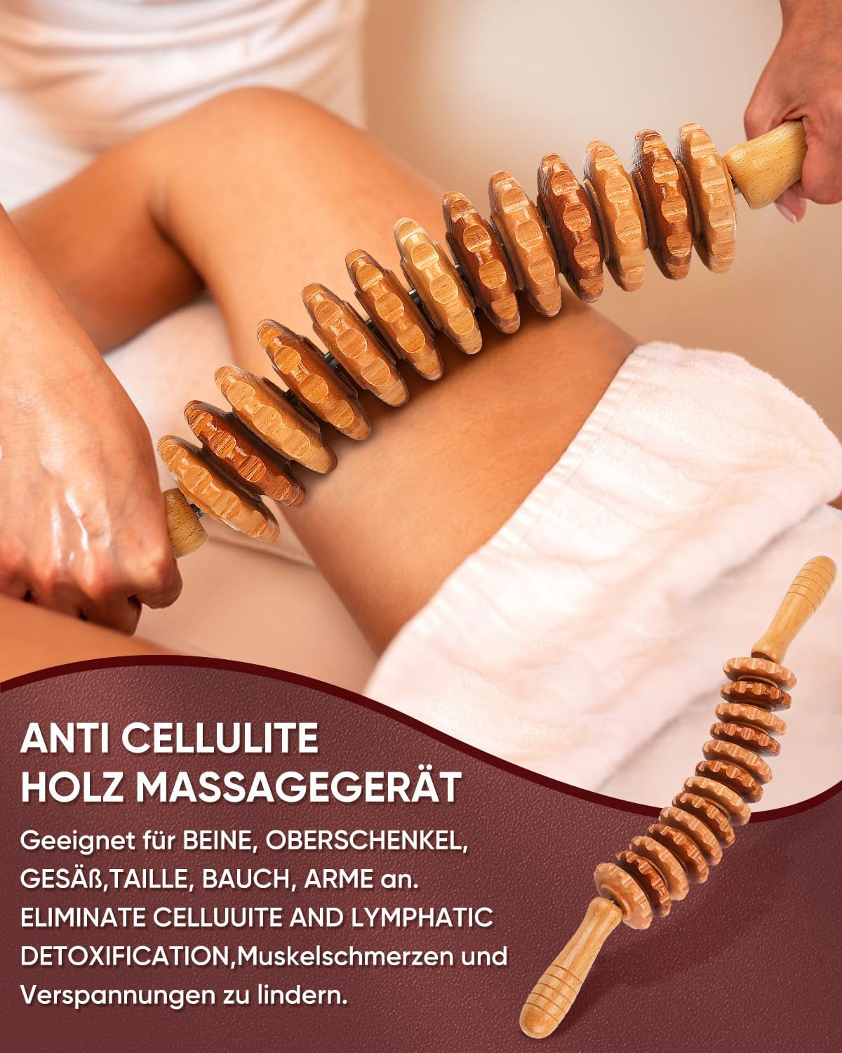 Faszienrolle Holz MassagegerÀt Faszienstab Roller