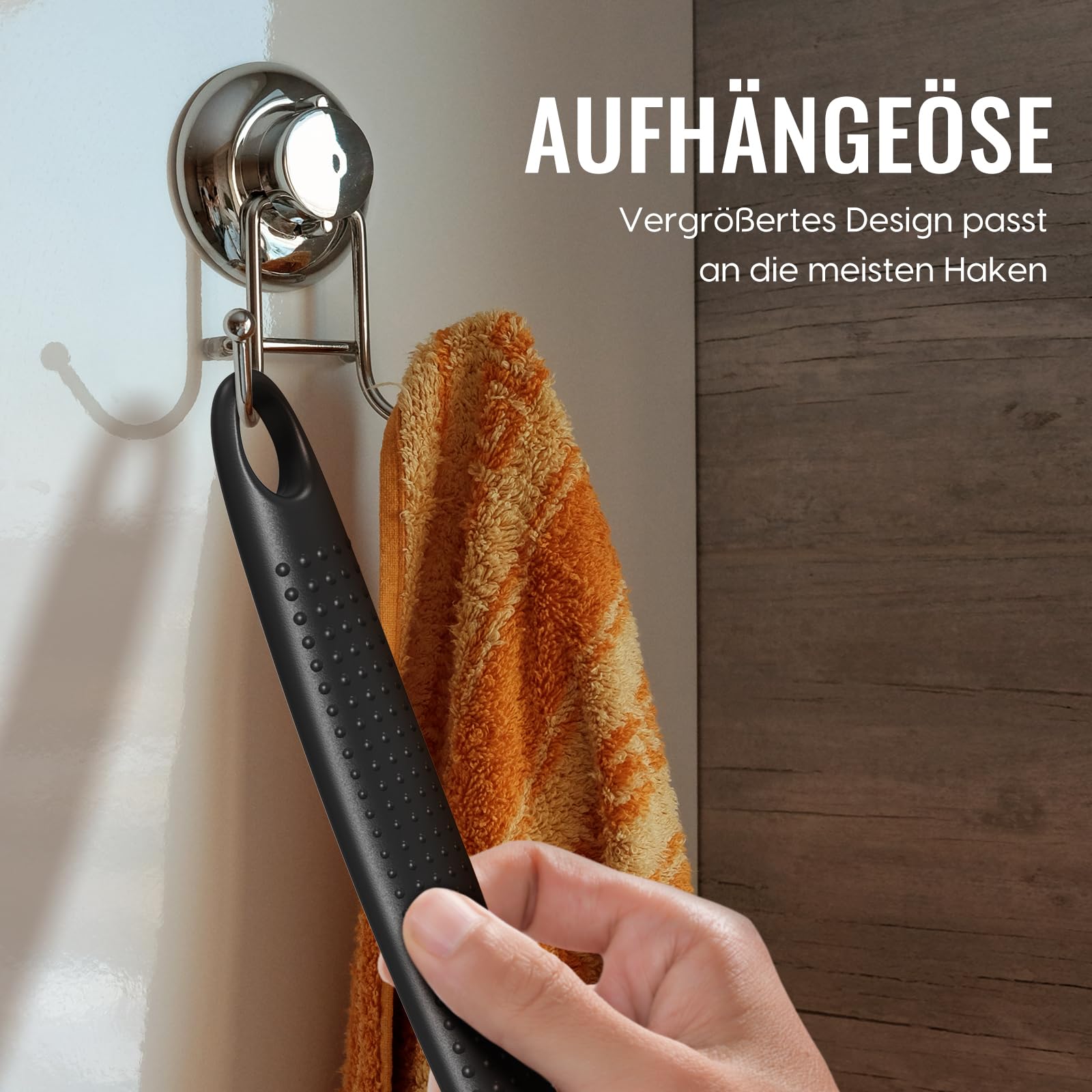 Silikon Rückenschrubber für Die Dusche, Silikon Körperschrubber mit Langem Griff, Rückenschrubber, Abgestorbene Haut entfernen und Massage