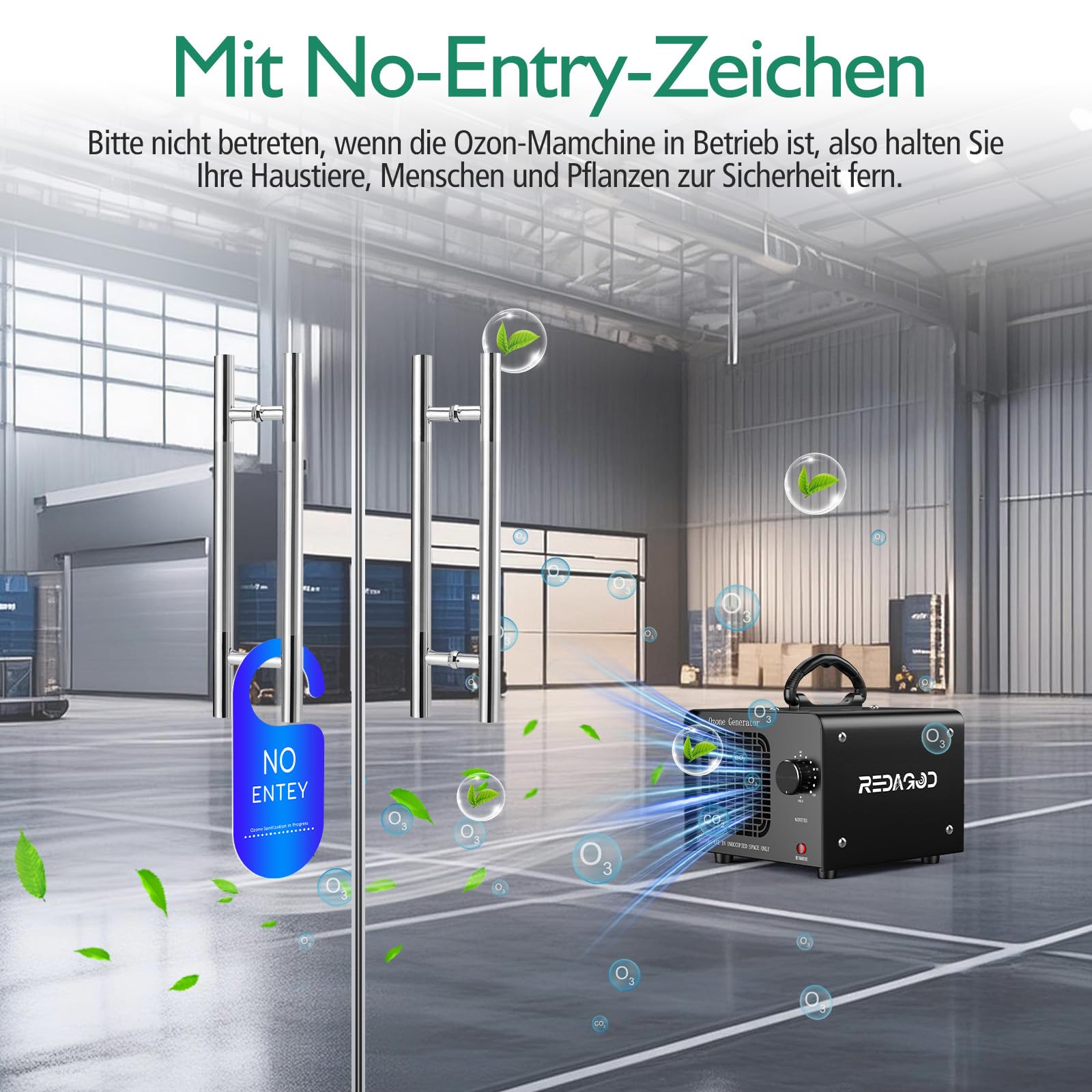Ozongenerator 48000 mg/h Ozongerät, Redagod Ozoniser Industrie mit 120 Min Timer O3 Ozon Luftreiniger bis 300 m2 Geruchsneutralisator für Auto Hotel Küche Garage Home Eisen Haustiergerüche