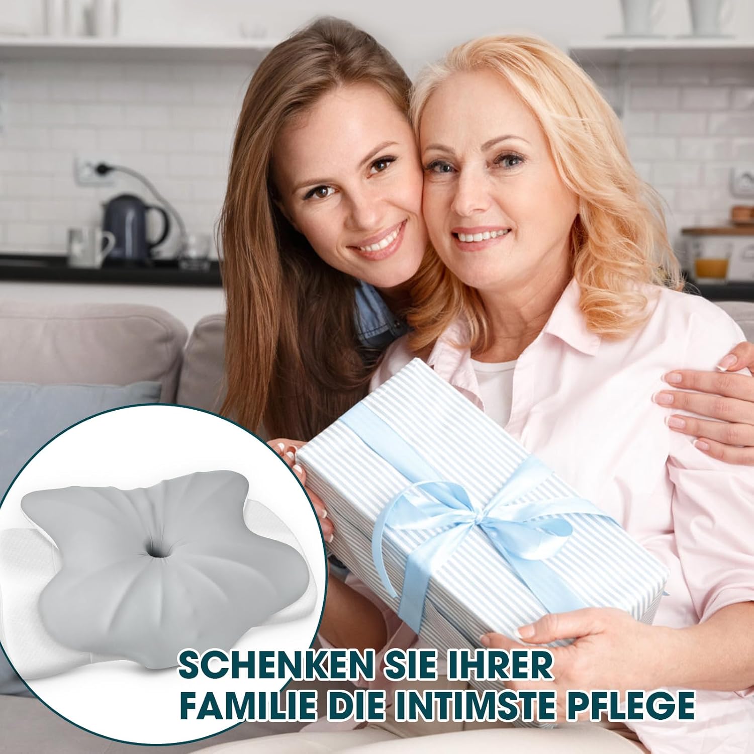 Nackenkissen Kopfkissen, Anti Schnarch Kissen, Memory Foam Kissen Ergonomisches, Nackenstützkissen Orthopädisches, Nackenkissen Seitenschläfer für Seiten, Rücken & Bauchschläfer