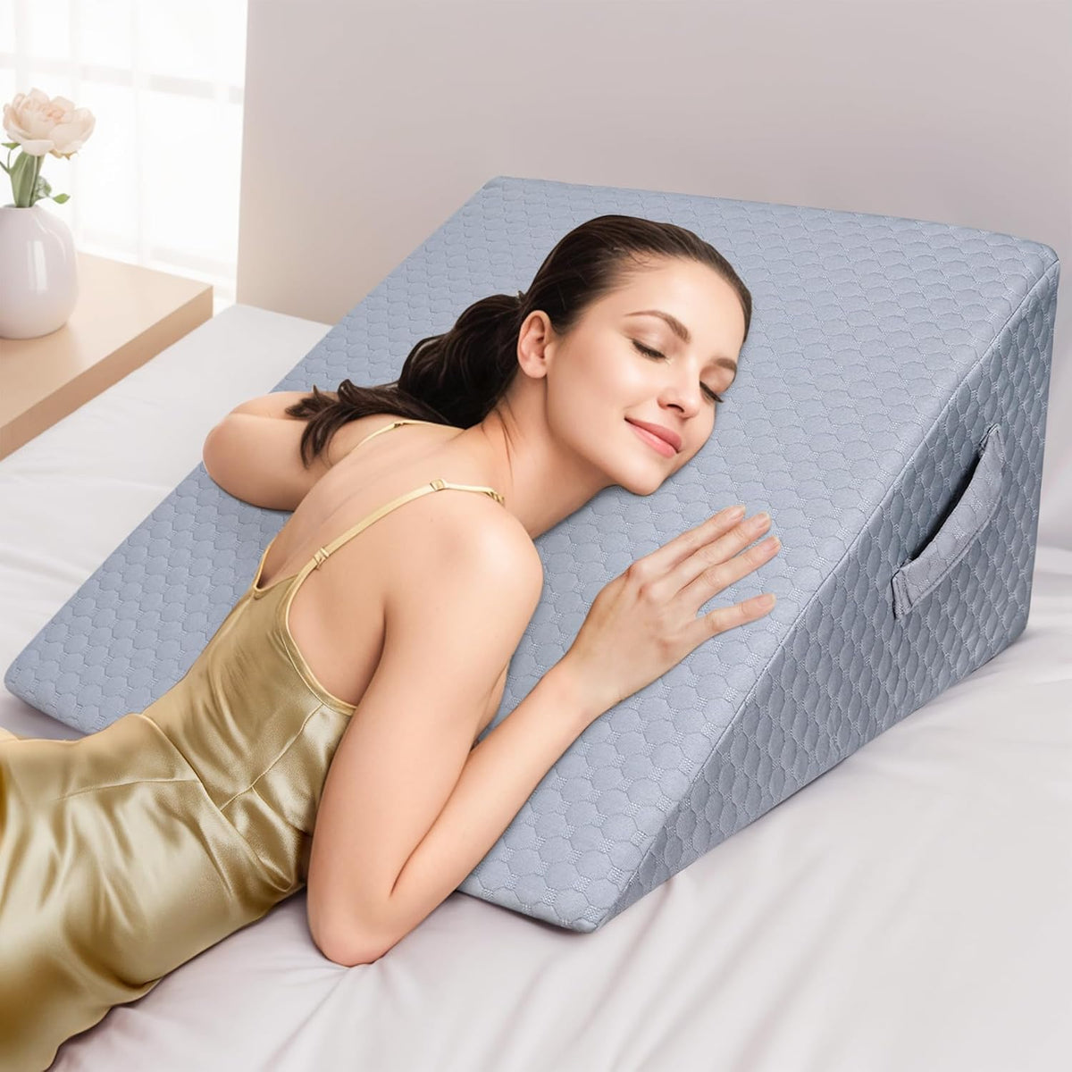 30cm Keilkissen für Bett und Sofa, Bettkeil aus Memory-Schaum