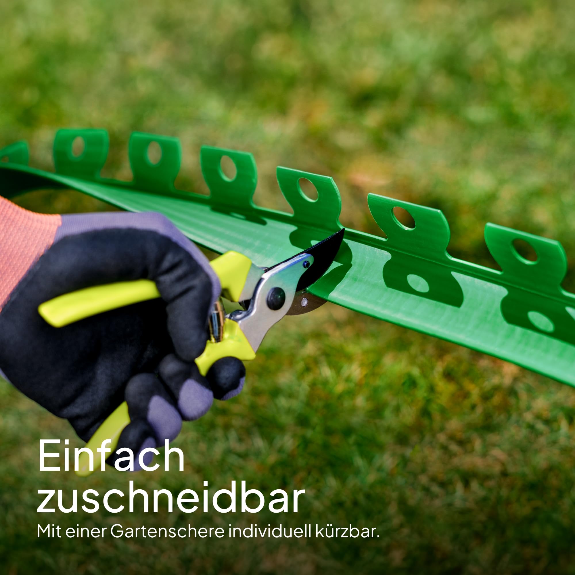 Flexible Rasenkante Kunststoff - Unsichtbare Raseneinfassung aus recyceltem Plastik - Leicht zu verarbeiten