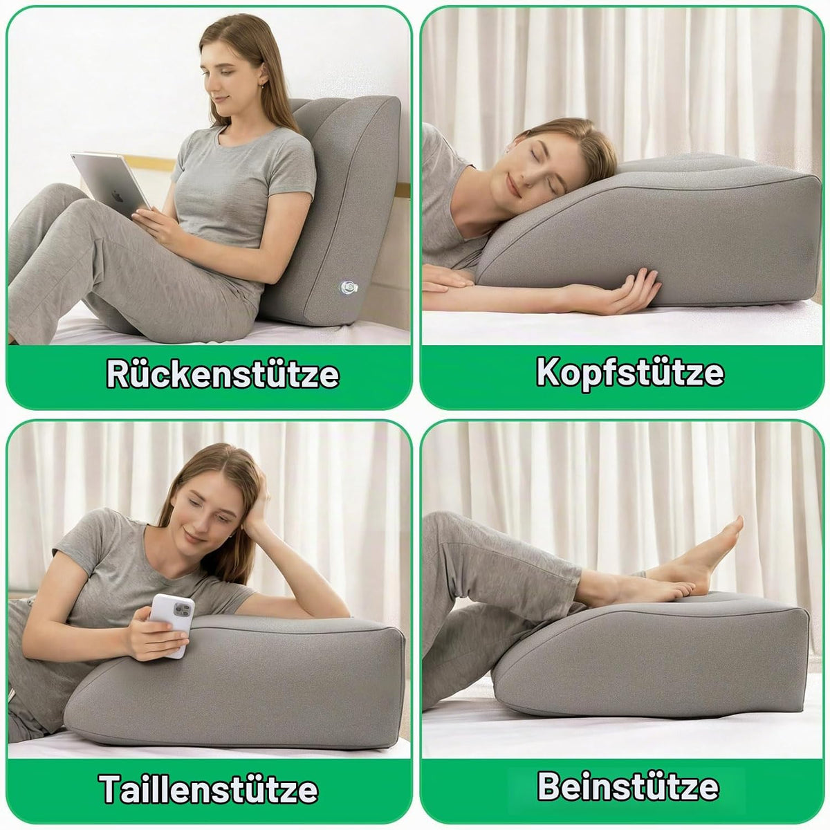 Venenkissen Beinhochlagerungskissen Aufblasbar zur Hochlagerung der Beine